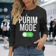 Purim Mode On Purim Festival Costume Long Sleeve T-Shirt Gifts for Her