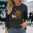 Gay Ally Mama Bear Lgbt Flags Rainbow Pride Month Mom Women Long Sleeve T-Shirt Gifts for Her