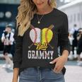 Grammy Of Both Ball Grammy Baseball Softball Pride Long Sleeve T-Shirt Gifts for Her