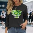 Green Tape Cassettes Classic Old School Green Color Graphic Long Sleeve T-Shirt Gifts for Her