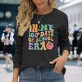 Groovy In My 100 Days Of School Era Student Teacher Long Sleeve T-Shirt Gifts for Her