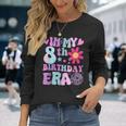 Groovy In My 8Th Birthday Era 8 Years Old Long Sleeve T-Shirt Gifts for Her