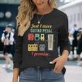 Guitar Player Pedal Board Guitarist Playing Guitars Long Sleeve T-Shirt Gifts for Her