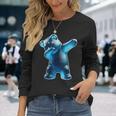 Gummy Bear Blue Gummy Bear Dabbing Gummy Bear Long Sleeve T-Shirt Gifts for Her