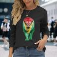 Guyana Flag Lion Pride Guyanese Flag Guyanese Roots Souvenir Long Sleeve T-Shirt Gifts for Her