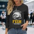 Happiness Is A Big Fish And A Witness Fisherman Fishing Long Sleeve T-Shirt Gifts for Her