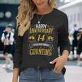Happy Anniversary 14 Years And Counting Long Sleeve T-Shirt Gifts for Her
