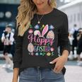 Happy Easter Bunny Spring Easter Egg Easter For Women Long Sleeve T-Shirt Gifts for Her