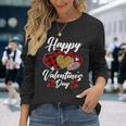 Happy Valentine's Day Hearts With Leopard Plaid Valentine Long Sleeve T-Shirt Gifts for Her