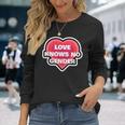 Heart Love Knows No Gender Long Sleeve T-Shirt Gifts for Her