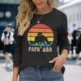 Herren Papa 3 Bär Bär Papa 3 Kinder Langarmshirts Geschenke für Sie