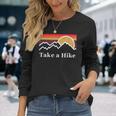 Take A Hike Sunset Graphik Sunrise Hiking Outdoor Long Sleeve T-Shirt Gifts for Her