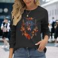 Hojas De Otoño De Lobo Arte Animal Motivo Lobo Camiseta de manga larga Regalos para ella