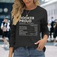 Hooker Oklahoma Proud Nutrition Facts Long Sleeve T-Shirt Gifts for Her