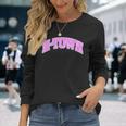 Houston H-Town Hustle Town The H Houston Texas Long Sleeve T-Shirt Gifts for Her