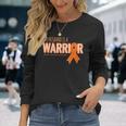 My Husband Is A Warrior Kidney Cancer Awareness Long Sleeve T-Shirt Gifts for Her