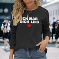 Ich Habe Dich Lieb Mit Herz Langarmshirts Geschenke für Sie