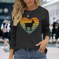 Ich Liebe Ziegen Retro Heart Goat Farm Langarmshirts Geschenke für Sie