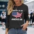 I Identify As An American 4Th Of July Usa Flag No Politics Long Sleeve T-Shirt Gifts for Her