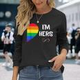 I'm Hers Shes Mine Lesbian Couples Matching Lgbt Pride Flag Long Sleeve T-Shirt Gifts for Her