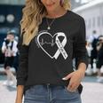 Infertility Awareness Heart Orange Ribbon Ivf Transfer Day Long Sleeve T-Shirt Gifts for Her