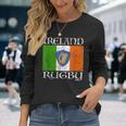 Ireland Rugby Vintage Irish Flag Rugby Fan Long Sleeve T-Shirt Gifts for Her