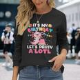 Its My Birthday Lets Party Aloti Axolotl Family Party Decor Long Sleeve T-Shirt Gifts for Her