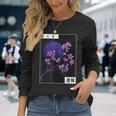 Japanese Cherry Blossom Vaporwave Aesthetic Retro Graphic Long Sleeve T-Shirt Gifts for Her