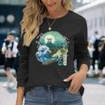 Japonés Tortuga Mar Gran Ola Kanagawa Japón Arteintage Camiseta de manga larga Regalos para ella