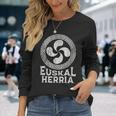 Lauburu Estilo Tribal Ligeramente Desgastado Camiseta de manga larga Regalos para ella