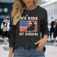 Lawn-Mower We Ride At Dawn Lawn Mowing Dad Gardening Long Sleeve T-Shirt Gifts for Her