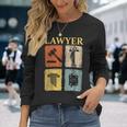 Lawyer Law School Graduation Student Litigator Attorney Long Sleeve T-Shirt Gifts for Her