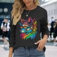 Lesbian Lgbt Gay Pride Wolf Long Sleeve T-Shirt Gifts for Her