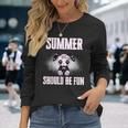 L'été Devrait Être Desacances Amusantes Mignon Lapin Gothique Pastel T-shirt à manches longues Cadeaux pour elle