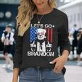 Let's Go Brandon Pro Trump 2024 Flag Anti Joe Biden Long Sleeve T-Shirt Gifts for Her