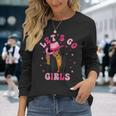 Let's Go Girls Western Black Cowgirl Bachelorette Party Long Sleeve T-Shirt Gifts for Her