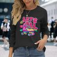 Let's Roll Unicorn Roller Skate Fun Party Girl's Long Sleeve T-Shirt Gifts for Her