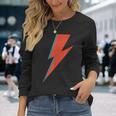 Lightning Bolt As Worn By Ziggy Rock Classic Music Sane 70S Long Sleeve T-Shirt Gifts for Her