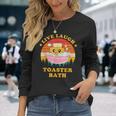 Live Laugh Toaster Bath Saying Vintage Long Sleeve T-Shirt Gifts for Her