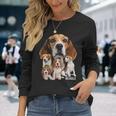 I Love My Beagle Dog Themed Beagle Lover Long Sleeve T-Shirt Gifts for Her