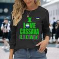 I Love Cassava LeafI Love Sierra LeoneSalone FoodLong Sleeve T-Shirt Gifts for Her