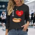I Love Hot Dogs I Heart Hot Dog Sausage Lover'sLong Sleeve T-Shirt Gifts for Her