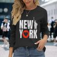 I Love New York City Statue Of Liberty America Souvenirs Long Sleeve T-Shirt Gifts for Her