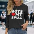 Love My Swag Boys Heart Hip HopLangarmshirts Geschenke für Sie