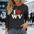 I Love Wv Heart West Virginia Long Sleeve T-Shirt Gifts for Her