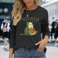 Lustiges Avocato Katzen Langarmshirts, Wortspiel Schwarzes Hemd Geschenke für Sie