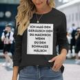 Lustiges Spruch Langarmshirts Geräusch beim Schweigen – Schwarz, Statement Mode Geschenke für Sie