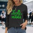 Mama St Patrick's Day Family Matching Lucky Mama Long Sleeve T-Shirt Gifts for Her
