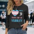 March 31 Trans Day Of Visibility Awareness Transgender Ally Long Sleeve T-Shirt Gifts for Her