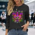 Mardi Gras Costume Let The Shenanigans Begin Mask Women Long Sleeve T-Shirt Gifts for Her